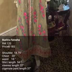 Four piece chiffon party wear dress